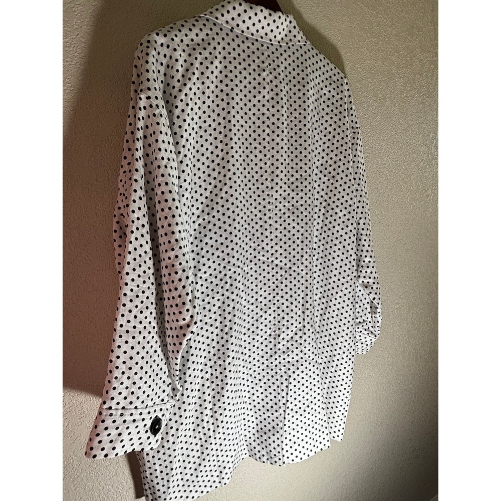 Reformation Black + White Polka Dot Linen Jacket - Picture 8 of 9